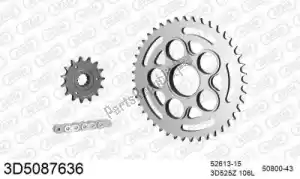 THREED 393D5087636 kit de corrente kit de corrente, 3d, aço - Lado inferior