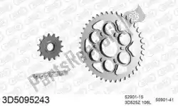Here you can order the chain kit chain kit, 3d, steel from Threed, with part number 393D5095243: