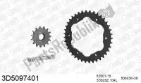 393D5097401, Threed, Kit catena kit catena, 3d, acciaio    , Nuovo