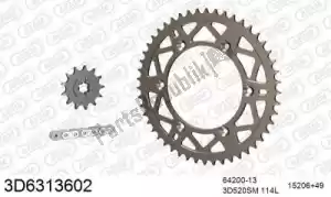 THREED 393D6313602 chain kit chain kit, 3d, aluminum - Bottom side