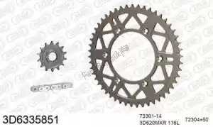 THREED 393D6335851 chain kit chain kit, 3d, aluminum - Bottom side