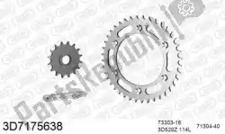 Here you can order the chain kit chain kit, 3d, steel from Threed, with part number 393D7175638: