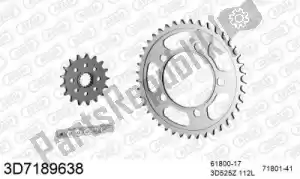 THREED 393D7189638 chain kit chain kit, 3d, steel - Bottom side