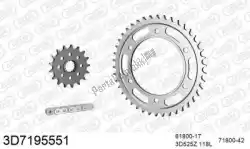 Here you can order the chain kit chain kit, 3d, steel from Threed, with part number 393D7195551: