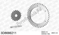 393D8686211, Threed, Kit catena kit catena, 3d, acciaio    , Nuovo