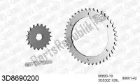 393D8690200, Threed, Kit catena kit catena, 3d, acciaio    , Nuovo