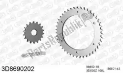 Here you can order the chain kit chain kit, 3d, steel from Threed, with part number 393D8690202: