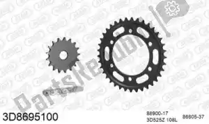 THREED 393D8695100 chain kit chain kit, 3d, steel - Bottom side