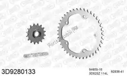 Here you can order the chain kit chain kit, 3d, steel from Threed, with part number 393D9280133: