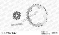 Here you can order the chain kit chain kit, 3d, steel from Threed, with part number 393D9287132:
