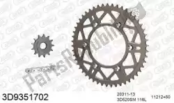 Here you can order the chain kit chain kit, 3d, aluminum from Threed, with part number 393D9351702: