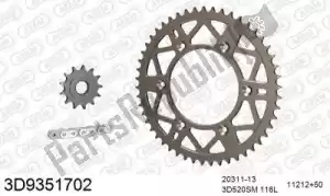 THREED 393D9351702 chain kit chain kit, 3d, aluminum - Bottom side