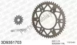 Here you can order the chain kit chain kit, 3d, aluminum from Threed, with part number 393D9351703: