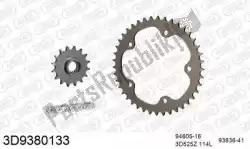 Here you can order the chain kit chain kit, 3d, aluminum from Threed, with part number 393D9380133: