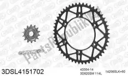 Here you can order the chain kit chain kit, 3d, steel from Threed, with part number 393DSL4151702: