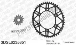 Here you can order the chain kit chain kit, 3d, steel from Threed, with part number 393DSL6235851: