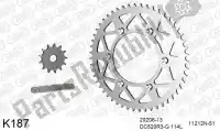 39K187, DC, Ketting kit chainkit, alu    , Nieuw
