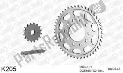 Here you can order the chain kit chain kit, steel from DC, with part number 39K205: