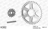 39K352, DC, Kit chaine kit chaine, acier    , Nouveau