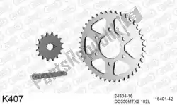 Here you can order the chain kit chain kit, steel from DC, with part number 39K407: