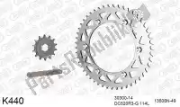 39K440, DC, Kit chaine kit chaine aluminium    , Nouveau