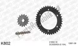 Here you can order the chain kit chain kit, steel 530 conv from DC, with part number 39K802: