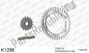 DC 39K1256 ketting kit chainkit, steel - Onderkant