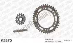 Here you can order the chain kit chain kit, alu 525 conv from DC, with part number 39K2870: