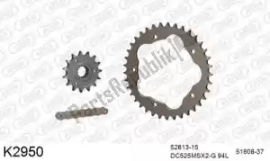 DC 39K2950 ketting kit chainkit, alu - Onderkant