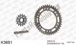 Here you can order the chain kit chain kit, alu 525 conv from DC, with part number 39K3651: