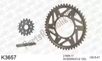 39K3657, DC, Kit chaine kit chaine alu 525 conv    , Nouveau
