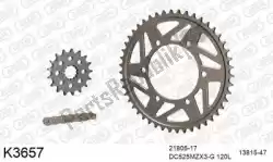 Here you can order the chain kit chain kit, alu 525 conv from DC, with part number 39K3657: