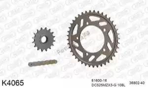 DC 39K4065 ketting kit chainkit, alu - Onderkant