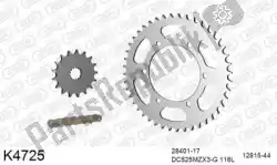 Aquí puede pedir kit de cadena kit de cadena, acero de DC , con el número de pieza 39K4725: