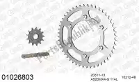 39001026803, Afam, Kit de cadena kit de cadena, acero    , Nuevo