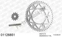 39001126851, Afam, Kit de cadena kit de cadena, aluminio    , Nuevo