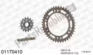 AFAM 39001170410 kit de cadena kit de cadena, aluminio racing - Lado inferior