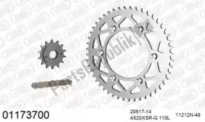 AFAM 39001173700 ketting kit chainkit, alu - Onderkant