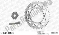 39001351802, Afam, Kit de cadena kit de cadena, aluminio    , Nuevo