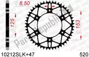 AFAM AF410212SLK47 ktw posteriore in acciaio super leggero 47t, 520, nero - Il fondo