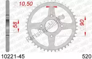 AFAM AF21022145 ktw posteriore in acciaio 45t, 520 - Il fondo