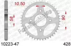 Qui puoi ordinare ktw posteriore in acciaio 47t, 428 da Afam , con numero parte AF21022347: