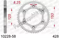 AF21022858, Afam, Ktw rear steel 58t, 428    , Nieuw