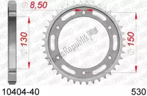 AFAM AF21040440 ktw rear steel 40t, 530 - Onderkant