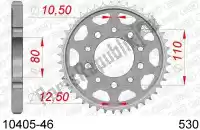 AF21040546, Afam, Ktw rear steel 46t, 530    , Nieuw