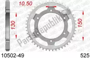 AFAM AF21050249 ktw aço traseiro 49t, 525 - Lado inferior