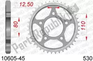 AFAM AF21060545 ktw rear steel 45t, 530 - Bottom side