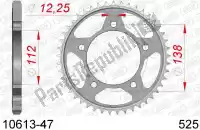 AF21061347, Afam, Ktw posteriore in acciaio 47t, 525    , Nuovo