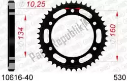 Here you can order the ktw rear steel 40t, 530 from Afam, with part number AF21061640:
