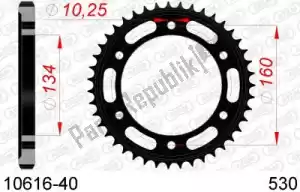 AFAM AF21061640 ktw rear steel 40t, 530 - Bottom side